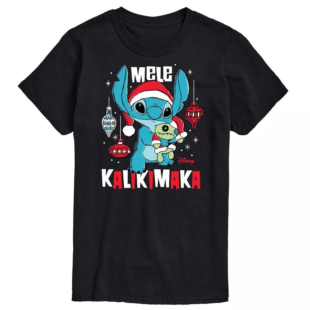 Disneys Lilo & Stitch Big & Tall Mele Kalikimaka Graphic Tee, Mens Product Image
