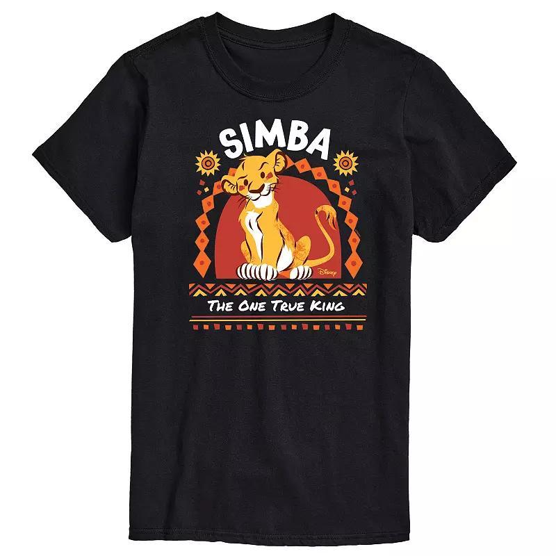Disneys The Lion King Simba Mens One True King Graphic Tee Blue Product Image