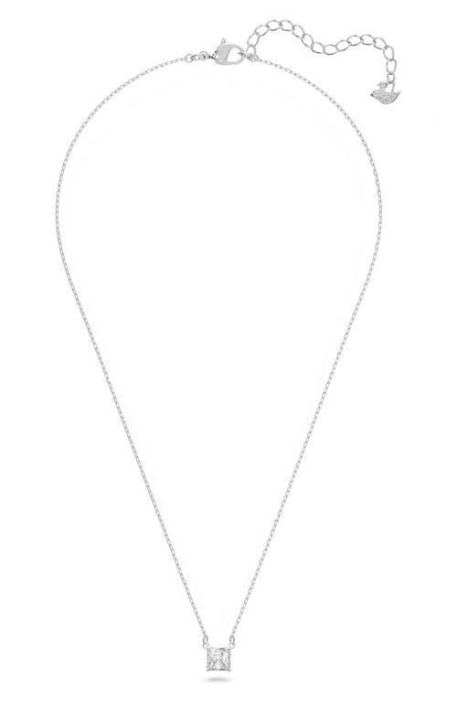 Swarovski Attract Square Crystal Pendant Necklace in Silver Tone, 14.87-16.87 Product Image