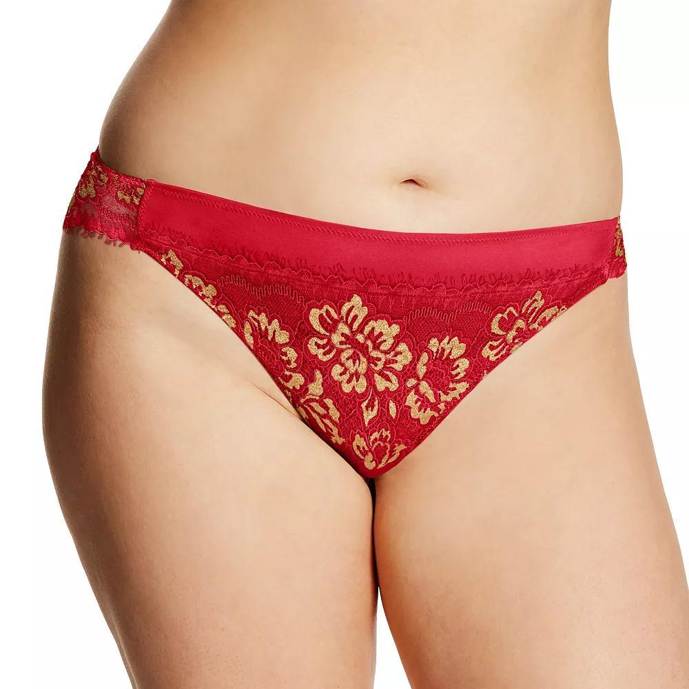 Maidenform Lace Back Tanga Underwear 40159, Women's, Size: 7, Red Sunset Gold Product Image