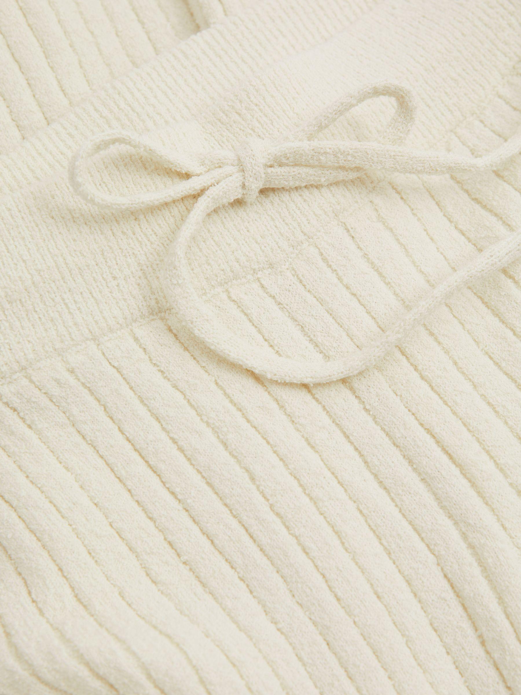 Good American Cloud White Ribbed Terry Lounge Trousers Product Image