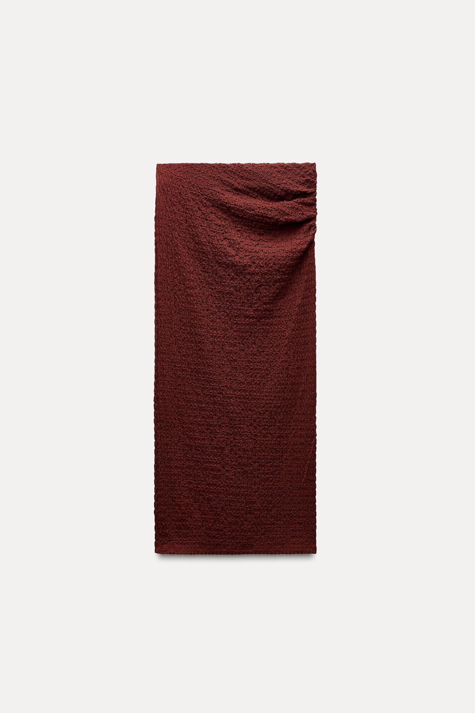 DRAPED TEXTURE SKIRT Product Image