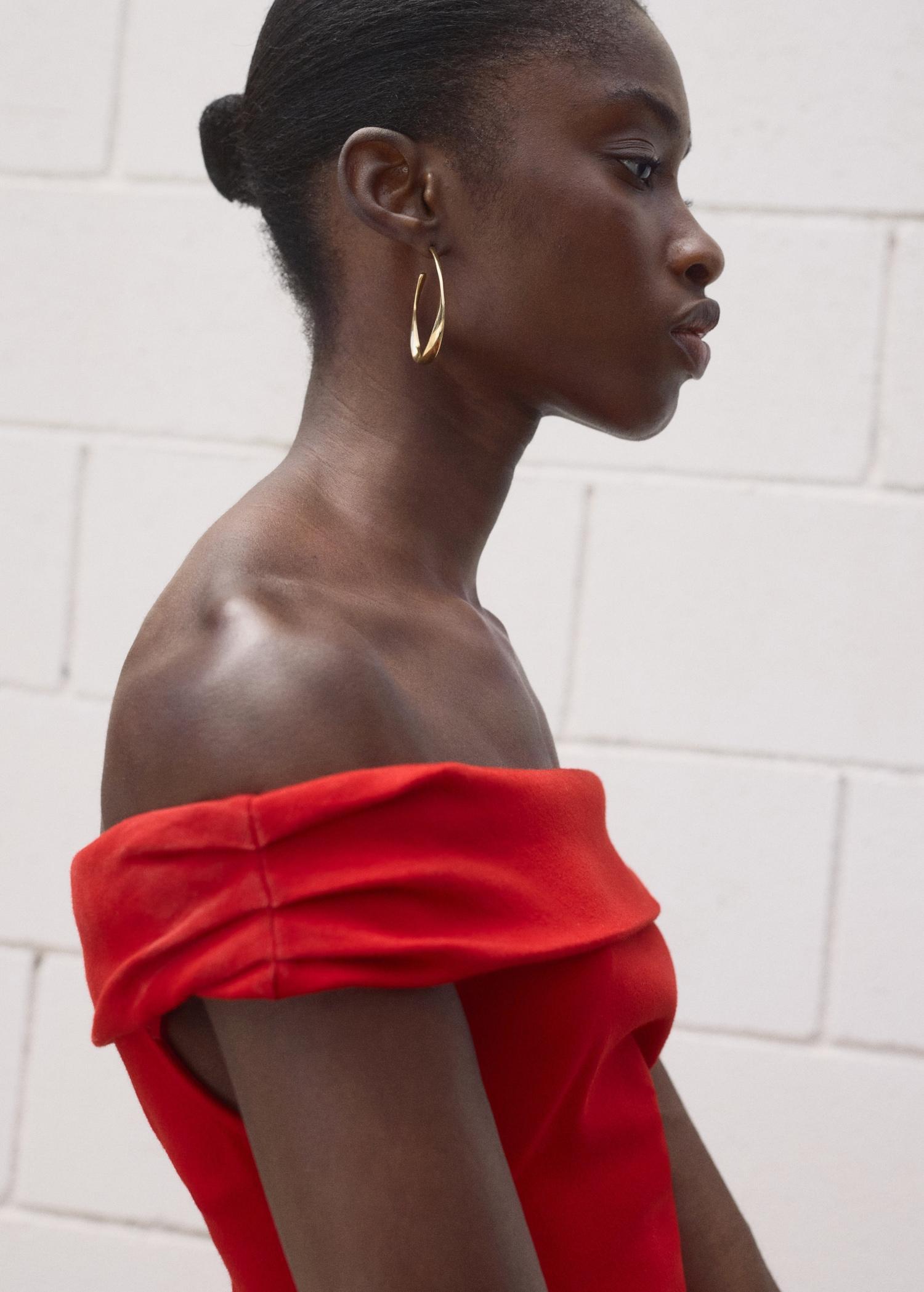 Short strapless dress - Women | MANGO USA Product Image