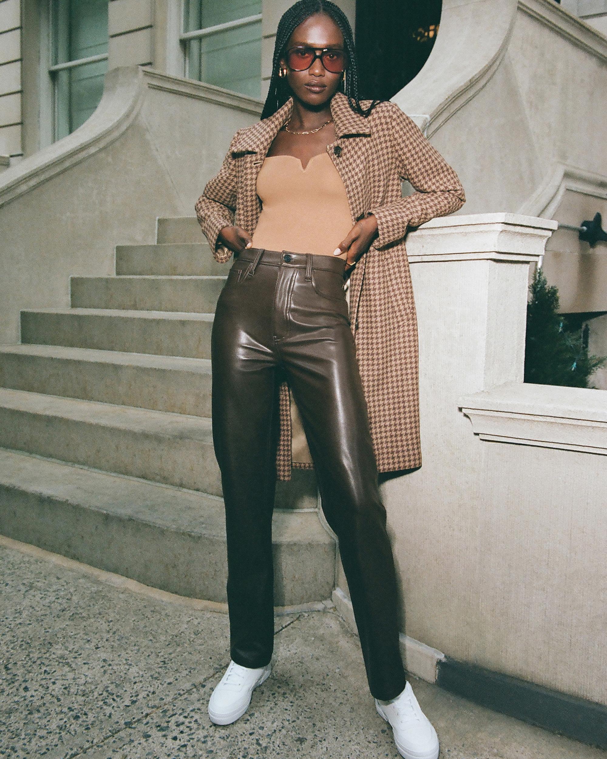 Vegan Leather 90s Straight Pant Product Image