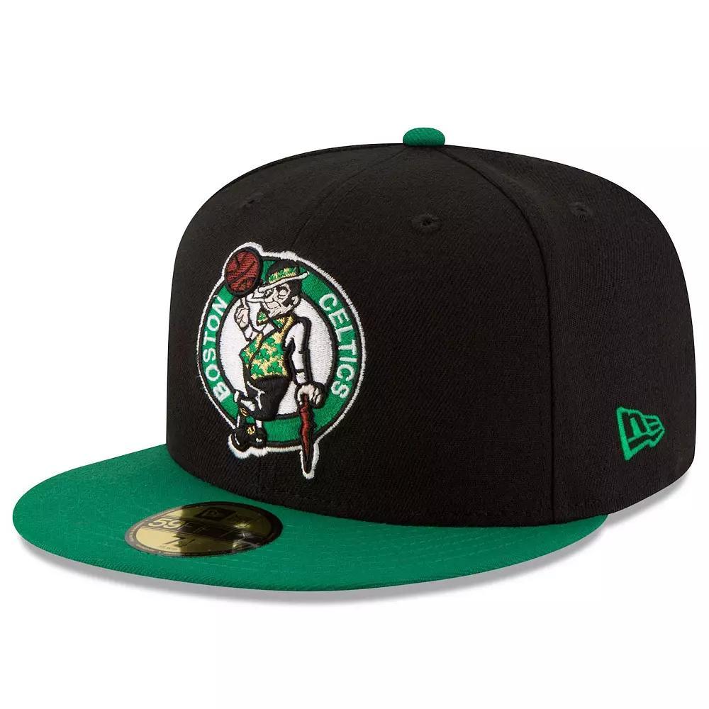Mens New Era /Green Boston Celtics Official Team Color 2Tone 59FIFTY Fitted Hat Product Image