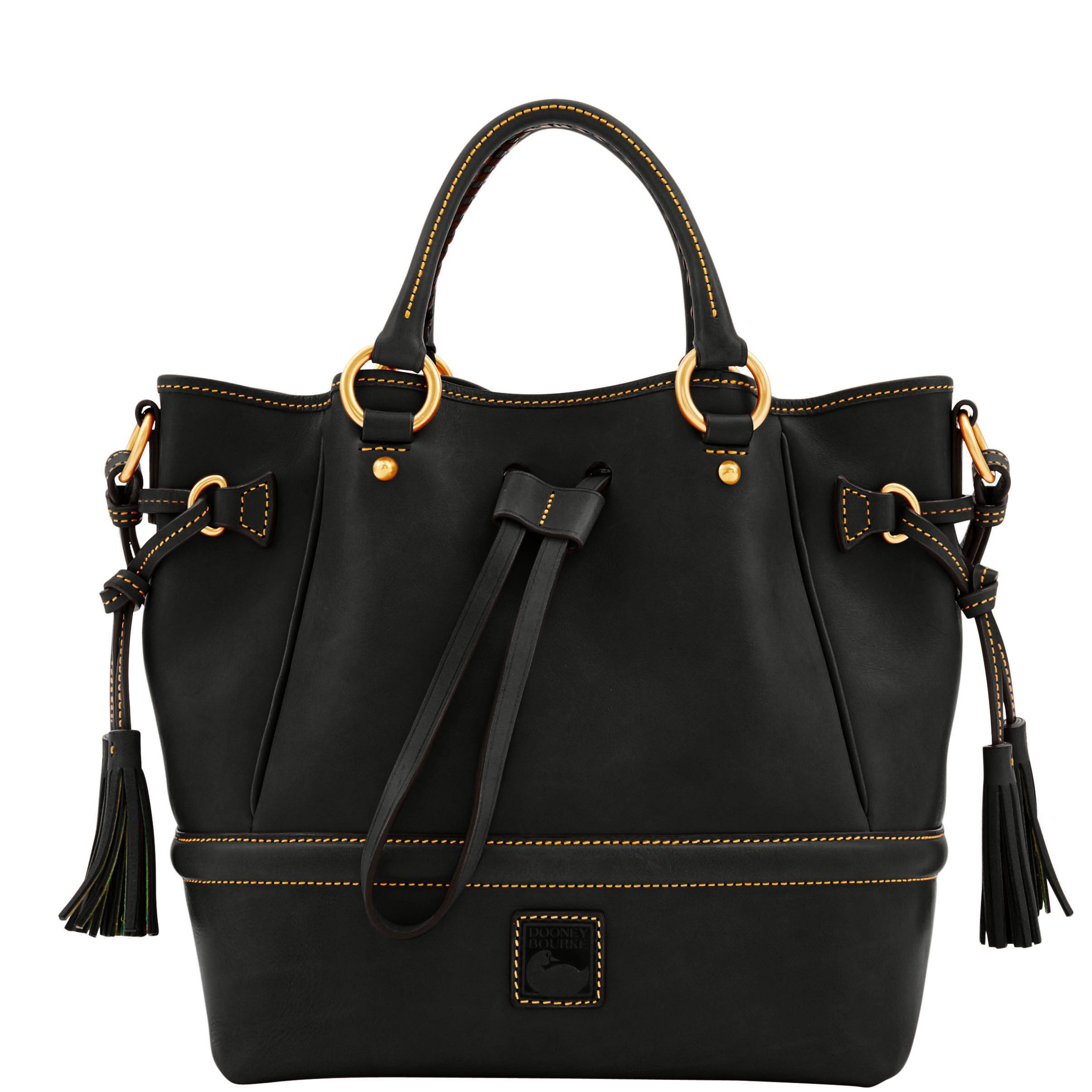 Dooney & Bourke Womens Florentine Buckley Leather Satchel Bag in Chestnut Product Image