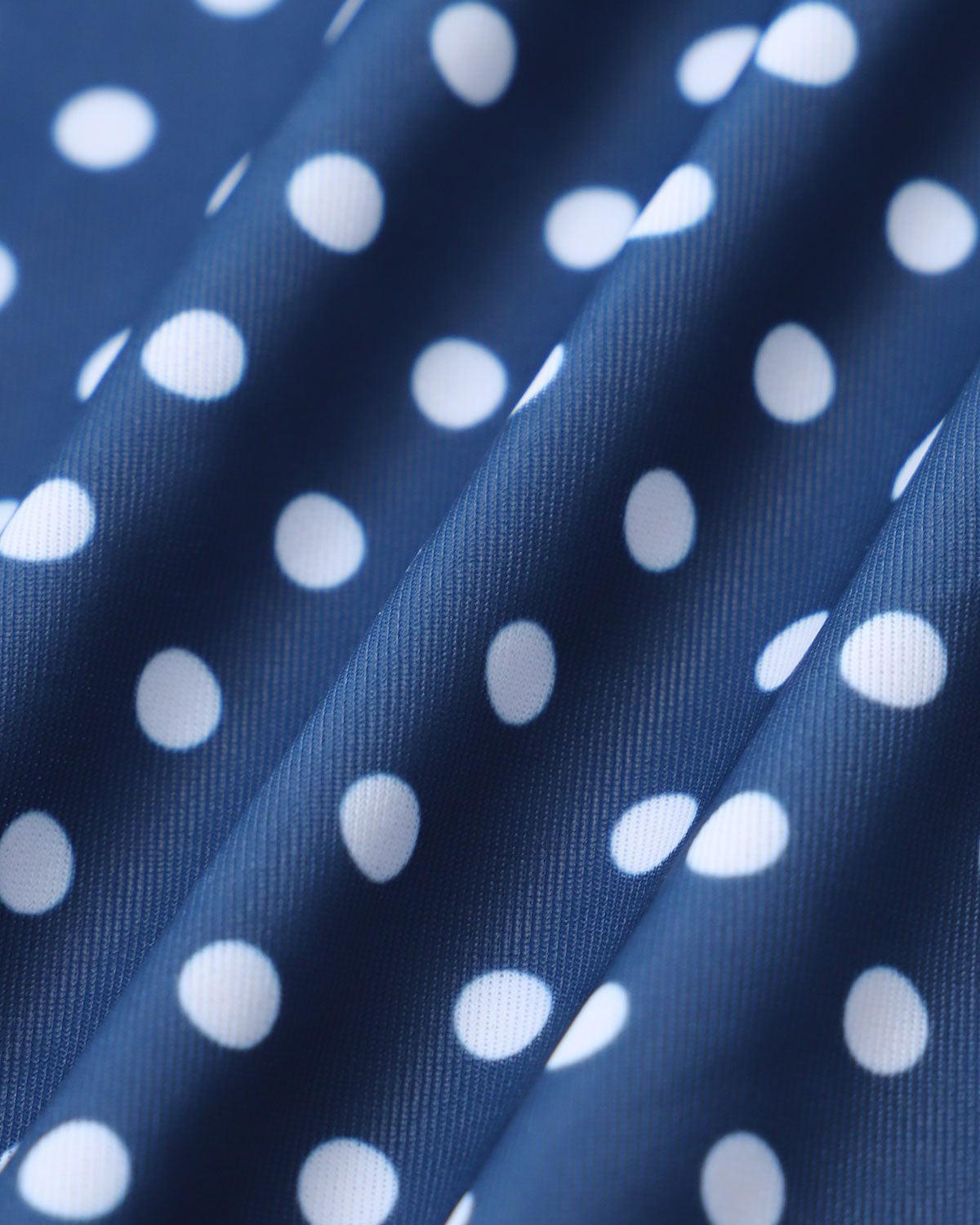 Blue Polka Dot One-Piece Swimsuit Product Image