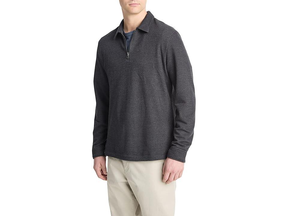 Mens Diagonal Terry Quarter-Zip Polo Shirt Product Image