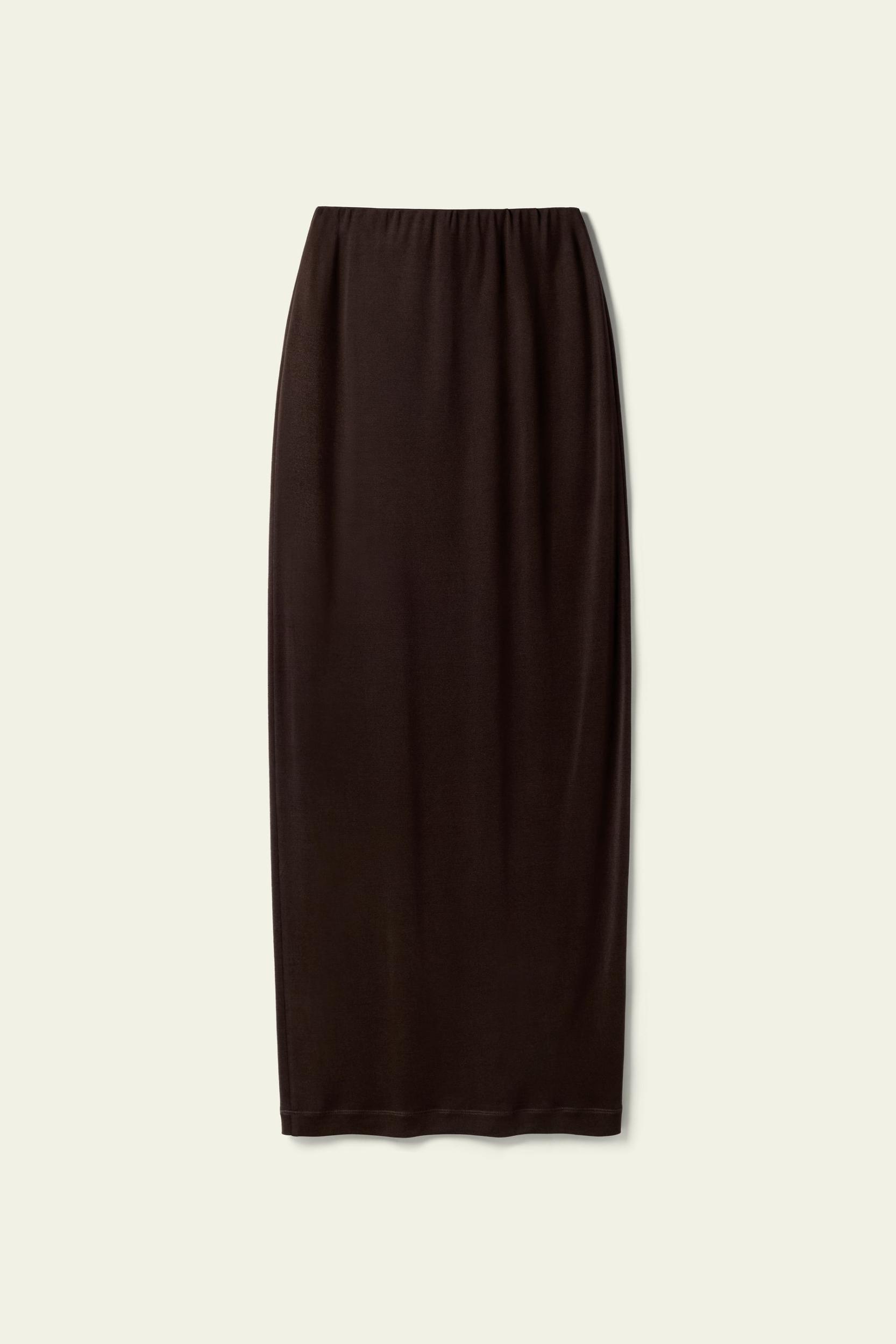 Elegant Silk Midi Skirt Product Image