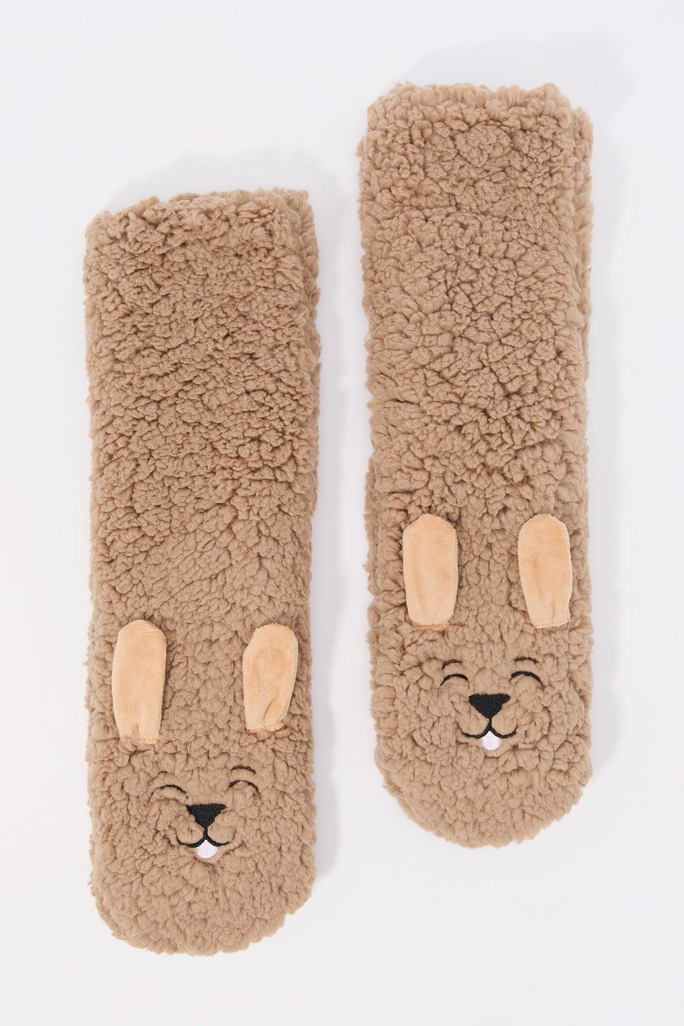 Critter Sherpa Slipper Socks Female Product Image