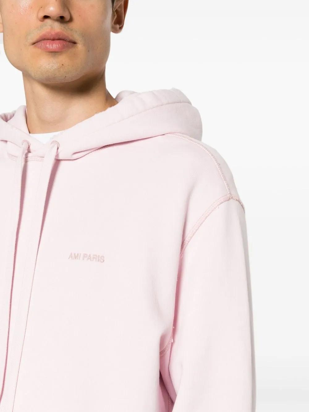 logo-embroidered cotton hoodie Product Image