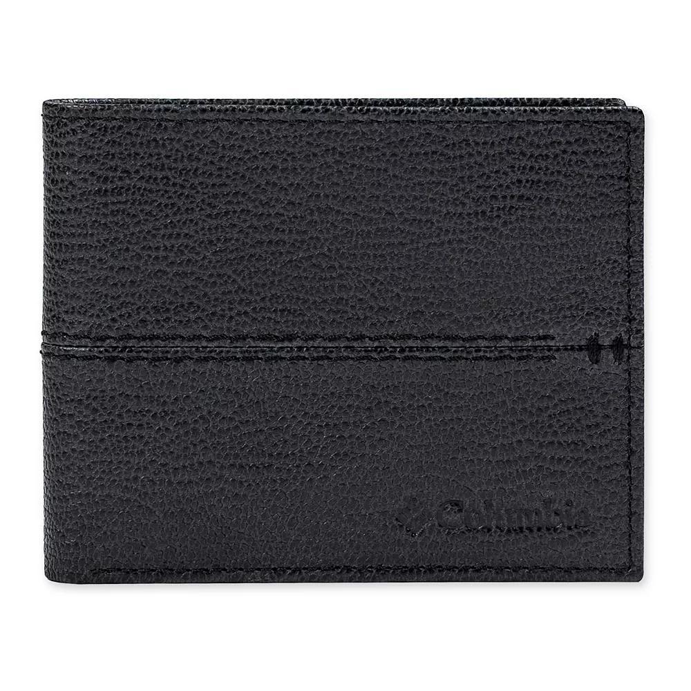 Men's Columbia RFID Extra Capacity Pebble Grain Bifold Wallet, Black Product Image