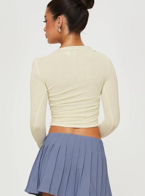 Luvinia Long Sleeve Top Cream Product Image
