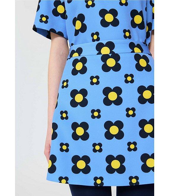 Tara Jarmon Tania Coordinating Geometric Daisy Print A-Line Mini Skirt Product Image