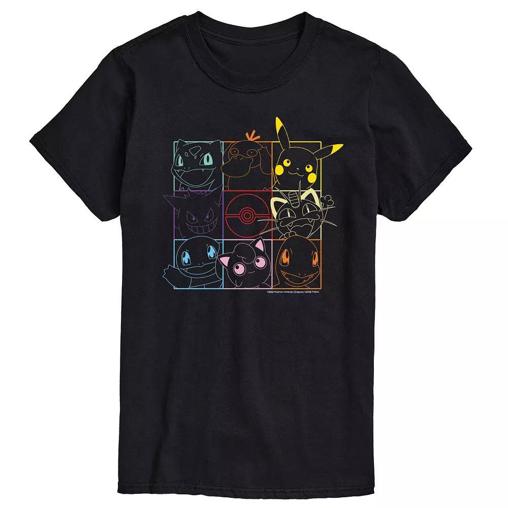 Mens Pokemon Character Grid Tee Product Image