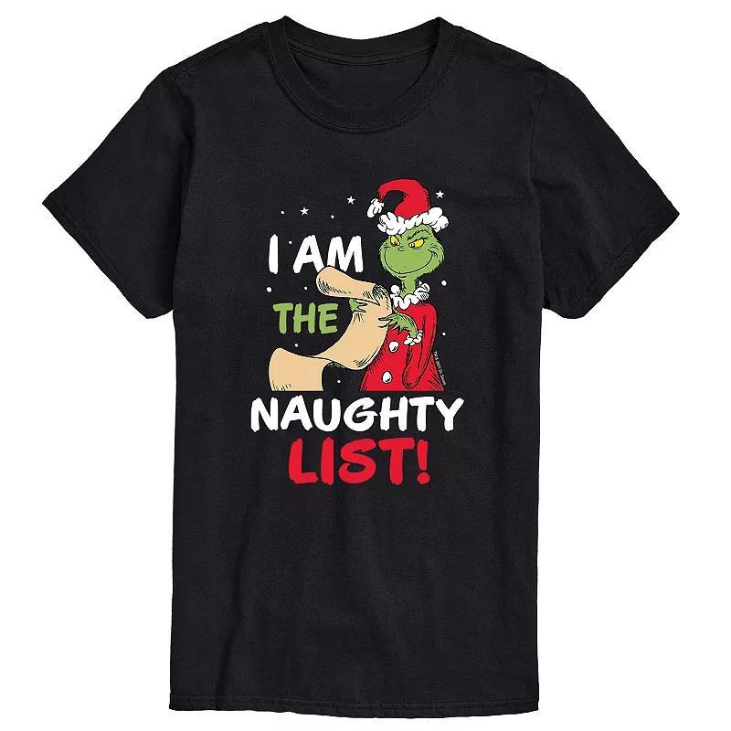 Big & Tall I Am The The Naughty List Tee, Men's, Size: 4XB, Black Product Image