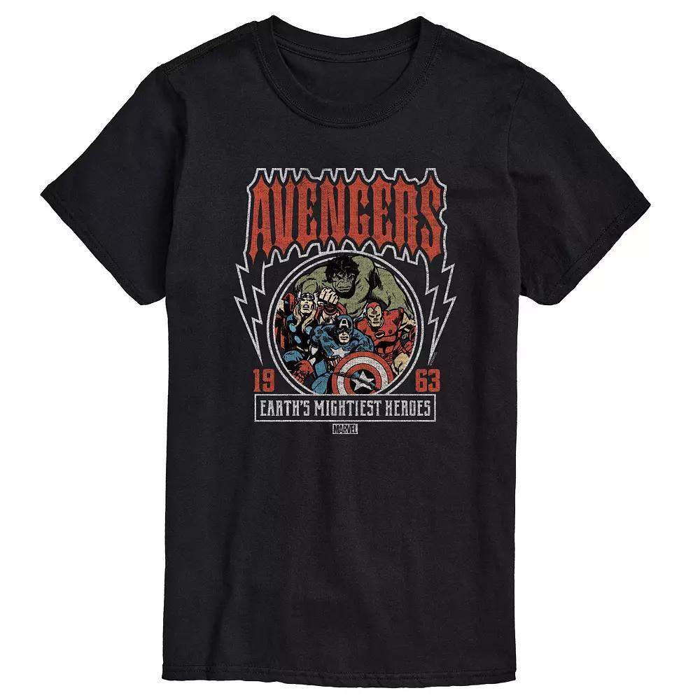 Mens Marvel Avengers Vintage Band Graphic Tee Product Image