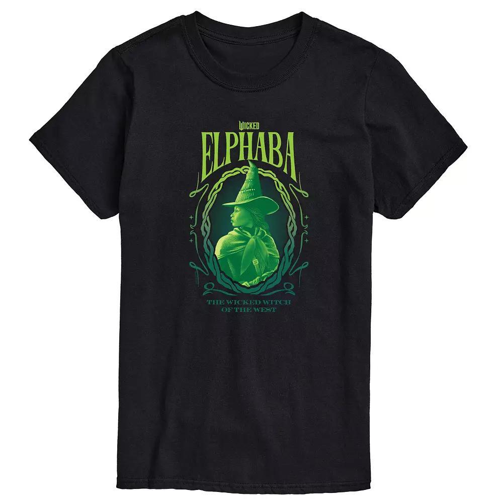 Men's Wicked Elphaba Wicked Witch Of The West Graphic Tee, Size: Medium, Black Product Image
