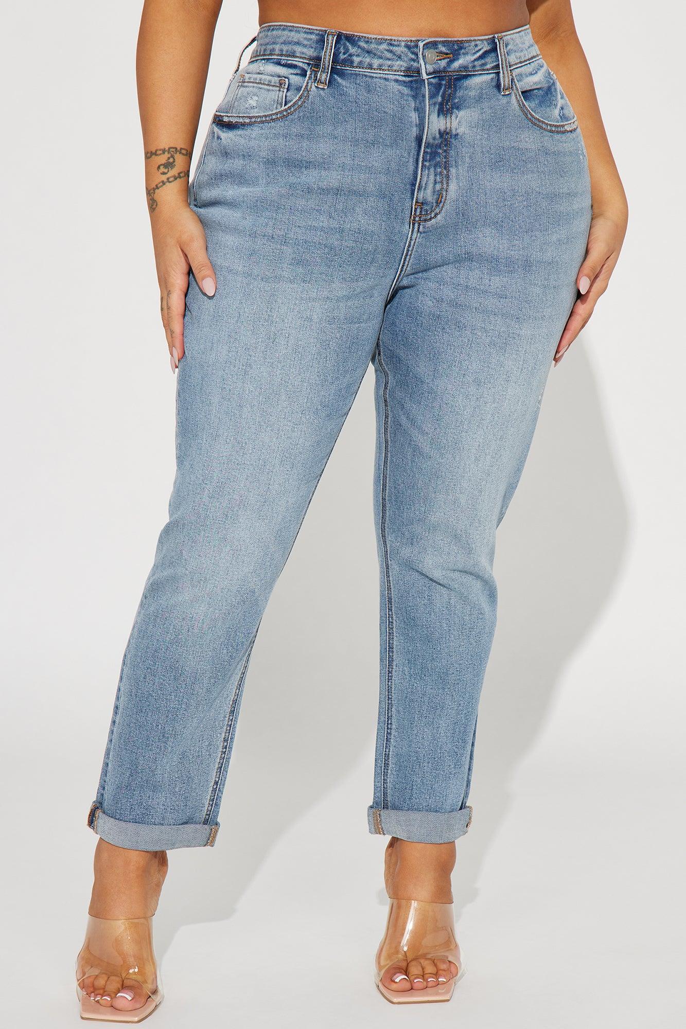Listen To Me 90's High Rise Mom Jeans - Light Wash Product Image
