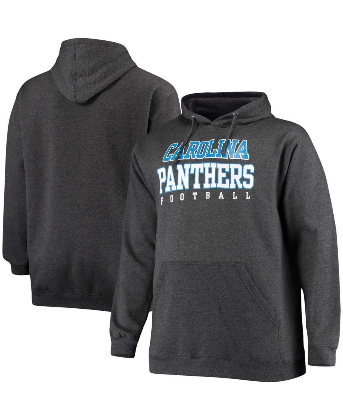 Men's Fanatics Branded Heathered Charcoal Carolina Panthers Big & Tall Practice Pullover Hoodie, Size: 2XLT Product Image