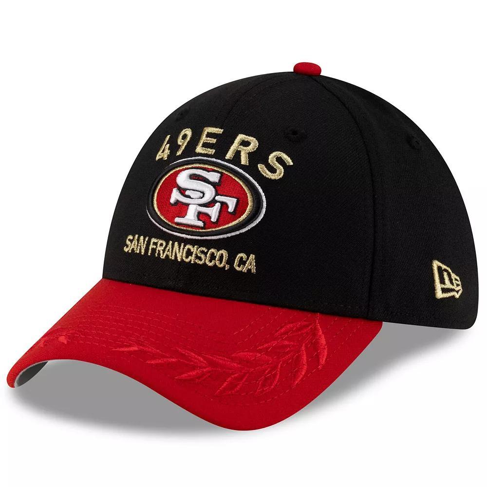 Men's New Era  Black/Scarlet San Francisco 49ers 2025 NFL Draft 39THIRTY Flex Hat, Size: Small/Medium Product Image