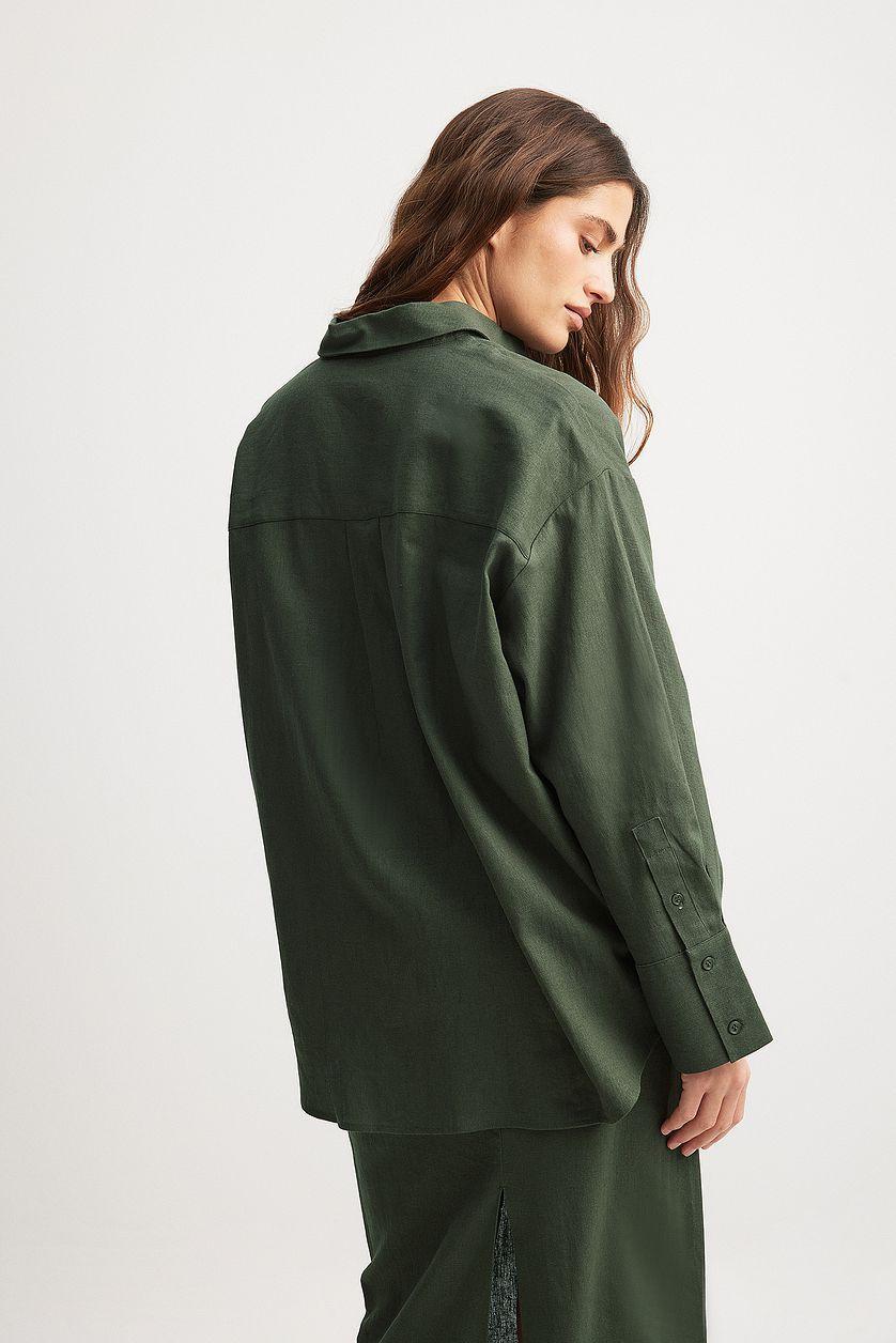 Oversized Linen Blend Shirt Product Image