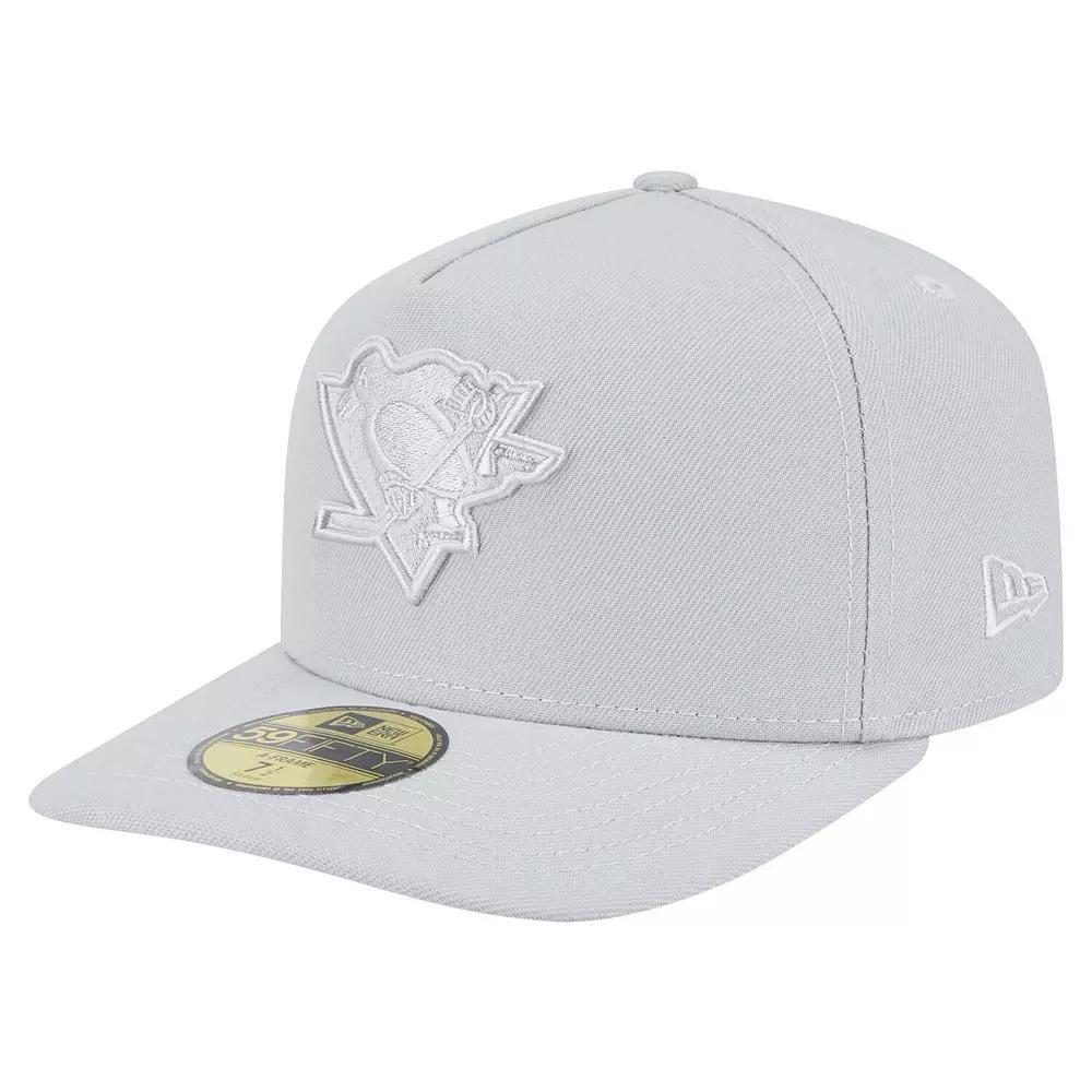 Men's New Era Gray Pittsburgh Penguins Color Pack A-Frame 59FIFTY Fitted Hat, Size: 7, Grey Product Image