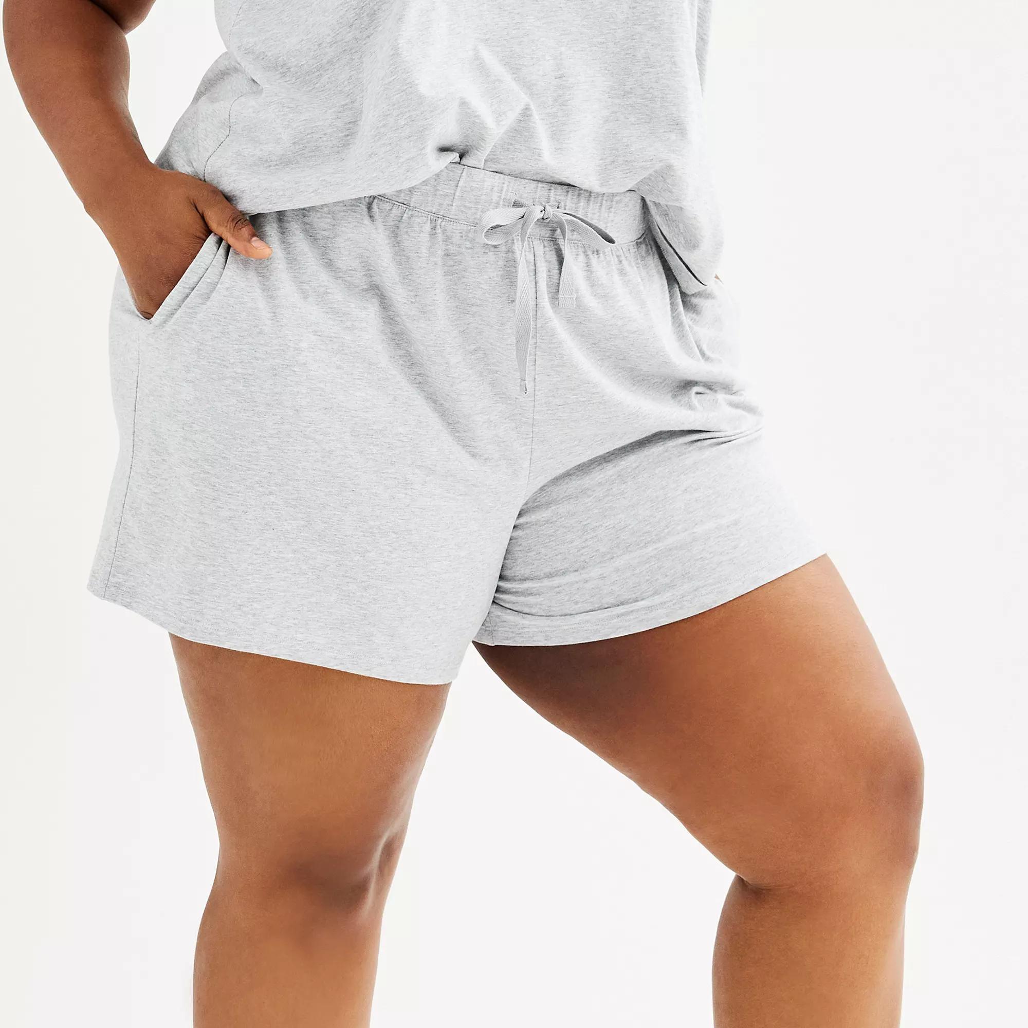 Plus Size Sonoma Goods For Life® Cotton Modal Sleep Short, Women's, Size: 1XL, Medium Cumulus Grey Product Image