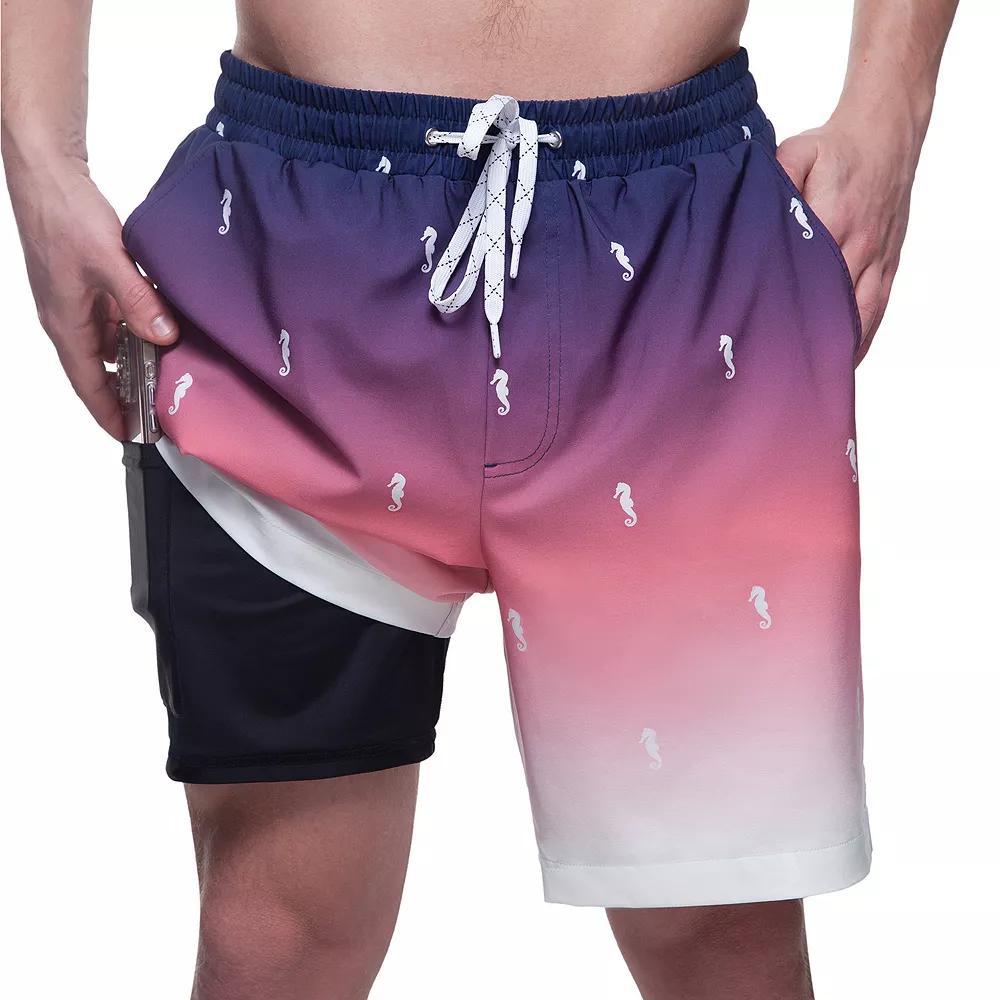 Men's Rokka&Rolla 7-in. Stretch Swim Trunks, Size: XXL, Seahorse Product Image