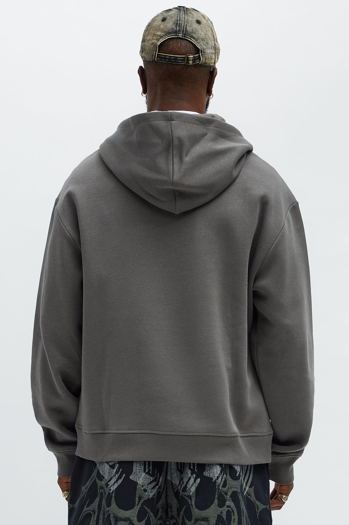 Tyson Quarter Zip Hoodie - Charcoal Male Product Image