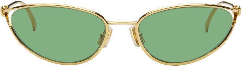 BOTTEGA VENETA Gold Knot Cat-eye Sunglasses In 004 Gold Product Image
