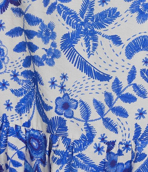 TCEC Floral Print Sleeveless Drop Waist Dress Product Image