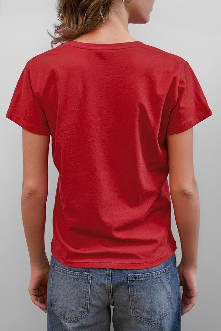 Heart v neckline t-shirt Product Image