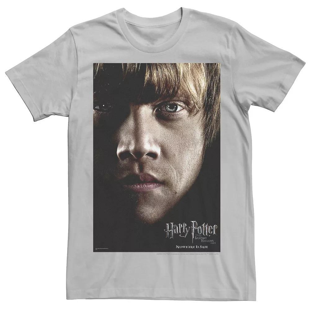 Men's Harry Potter Deathly Hallows Ron Weasley Poster Graphic Tee, Size: XL, Silver Product Image