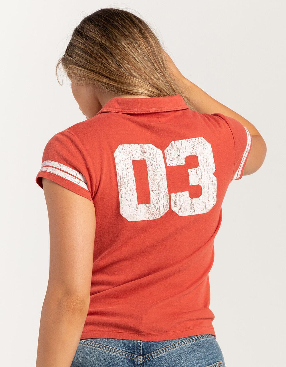 BDG Urban Outfitters Retro 99 Womens Polo Shirt - RED Product Image