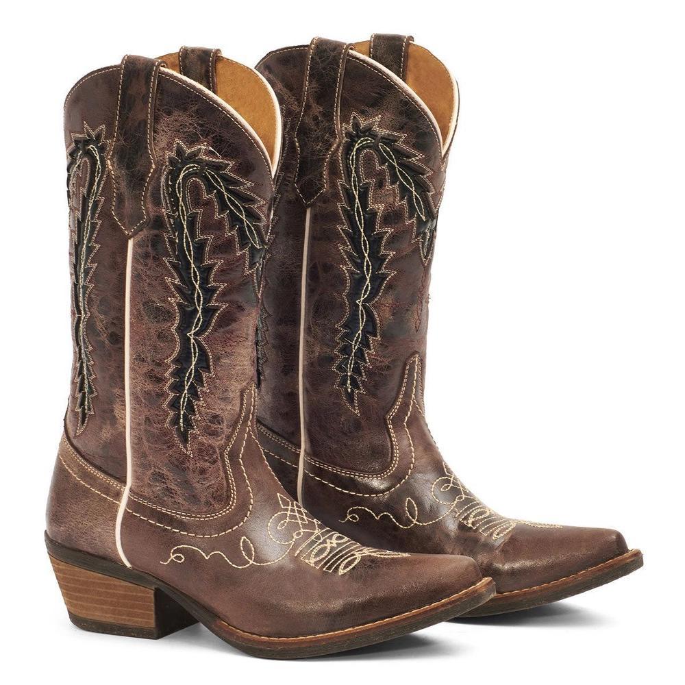 Women's Cowgirl Leather Boots By Forastero FOR84641 Product Image