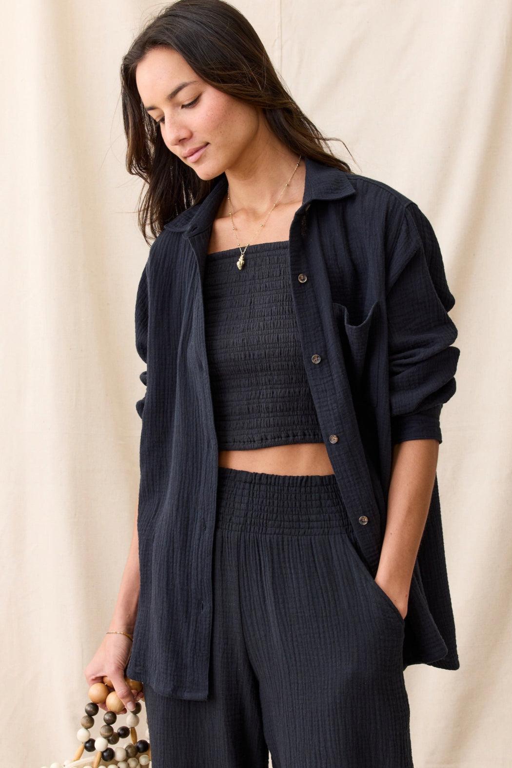 Jane Relaxed Double Cloth Shirt Product Image