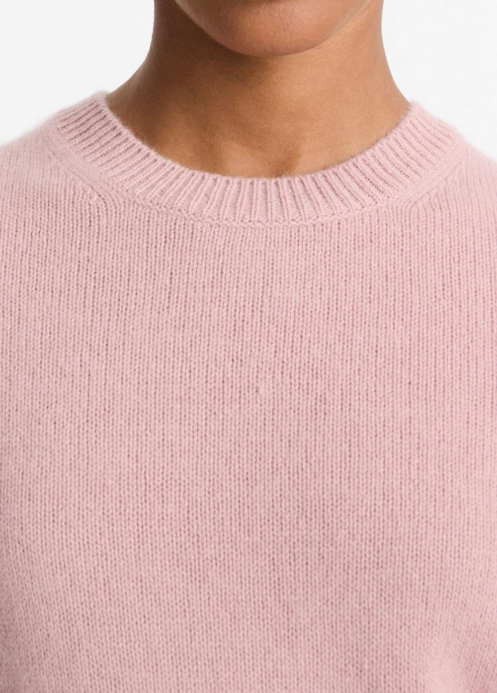 Womens Cashmere Crew Neck Sweater, Birch Stone, Size XL Vince Product Image