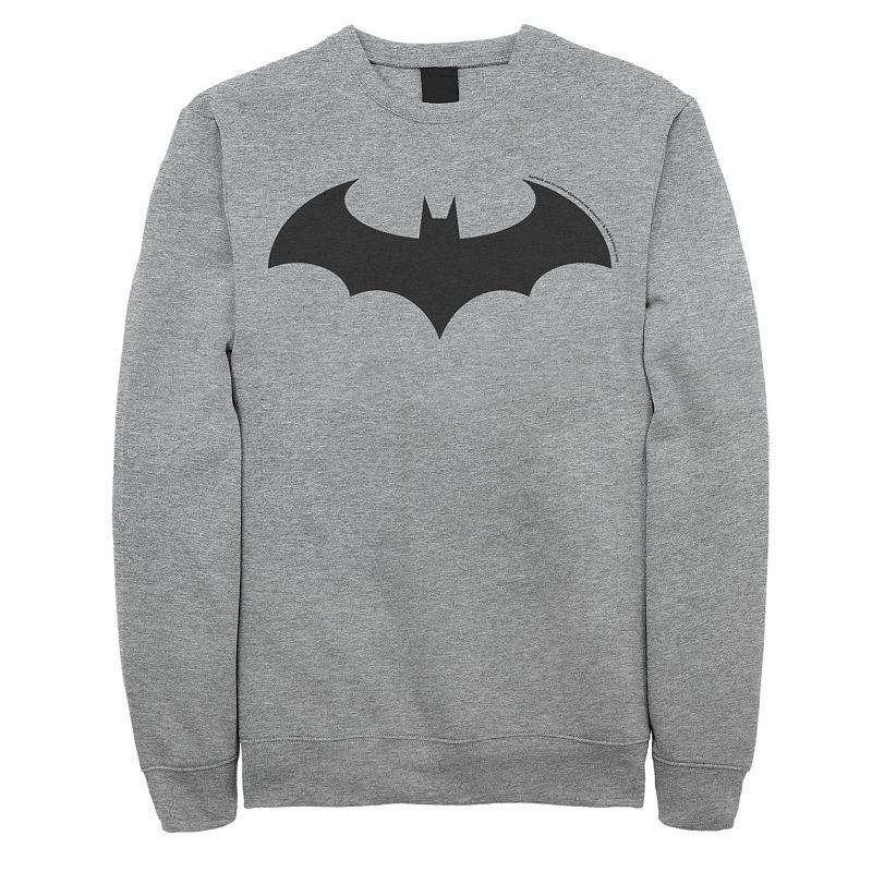 Men's DC Comics Batman Simple Bat Logo Sweatshirt, Size: 3XL, Athletic Grey Product Image