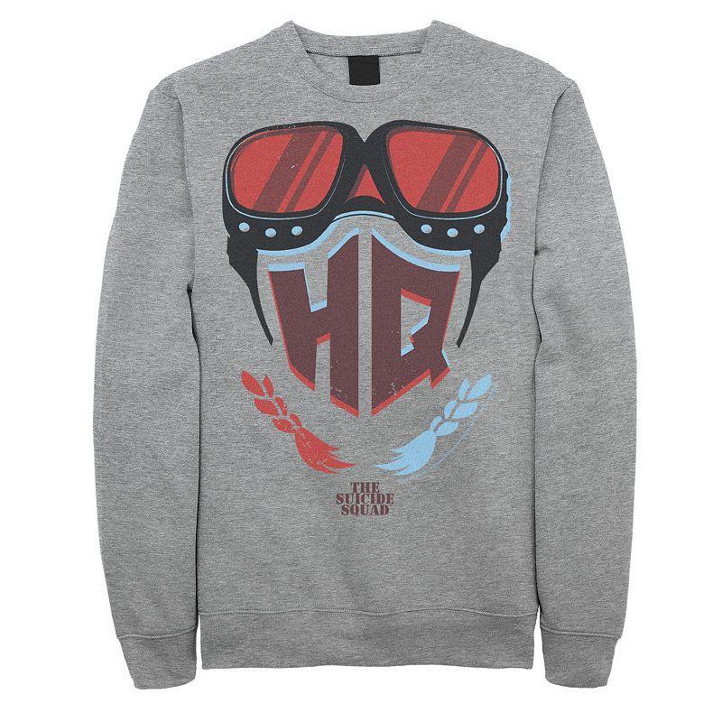 Men's The Suicide Squad HQ Goggles Sweatshirt, Size: Large, Athletic Grey Product Image