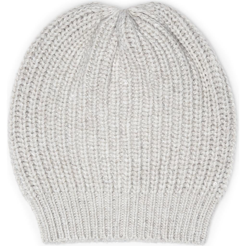 BRUNELLO CUCINELLI Ribbed-knit Cashmere Beanie In Pearl Grey Product Image