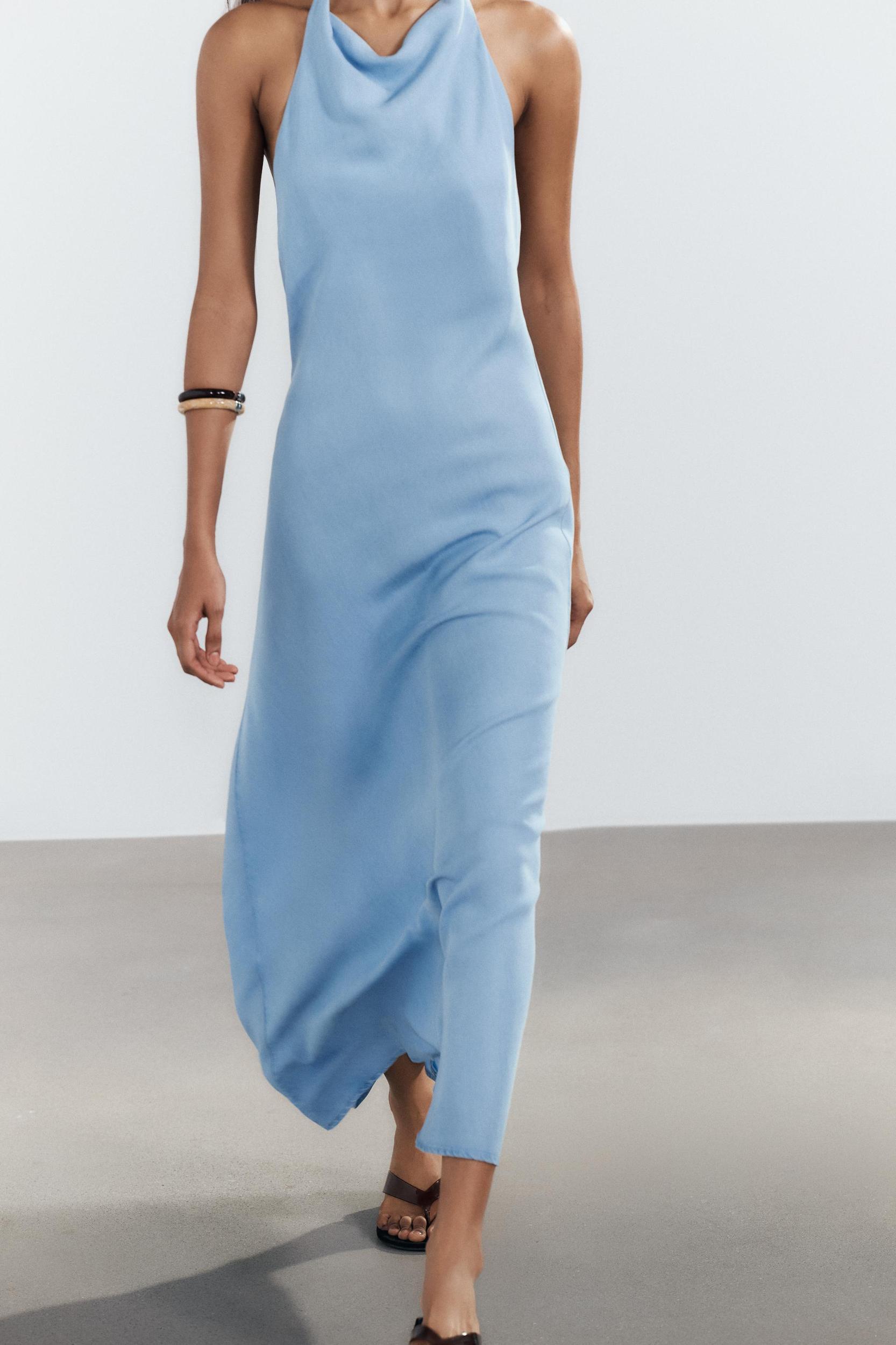 FLOWY HALTER DRESS Product Image