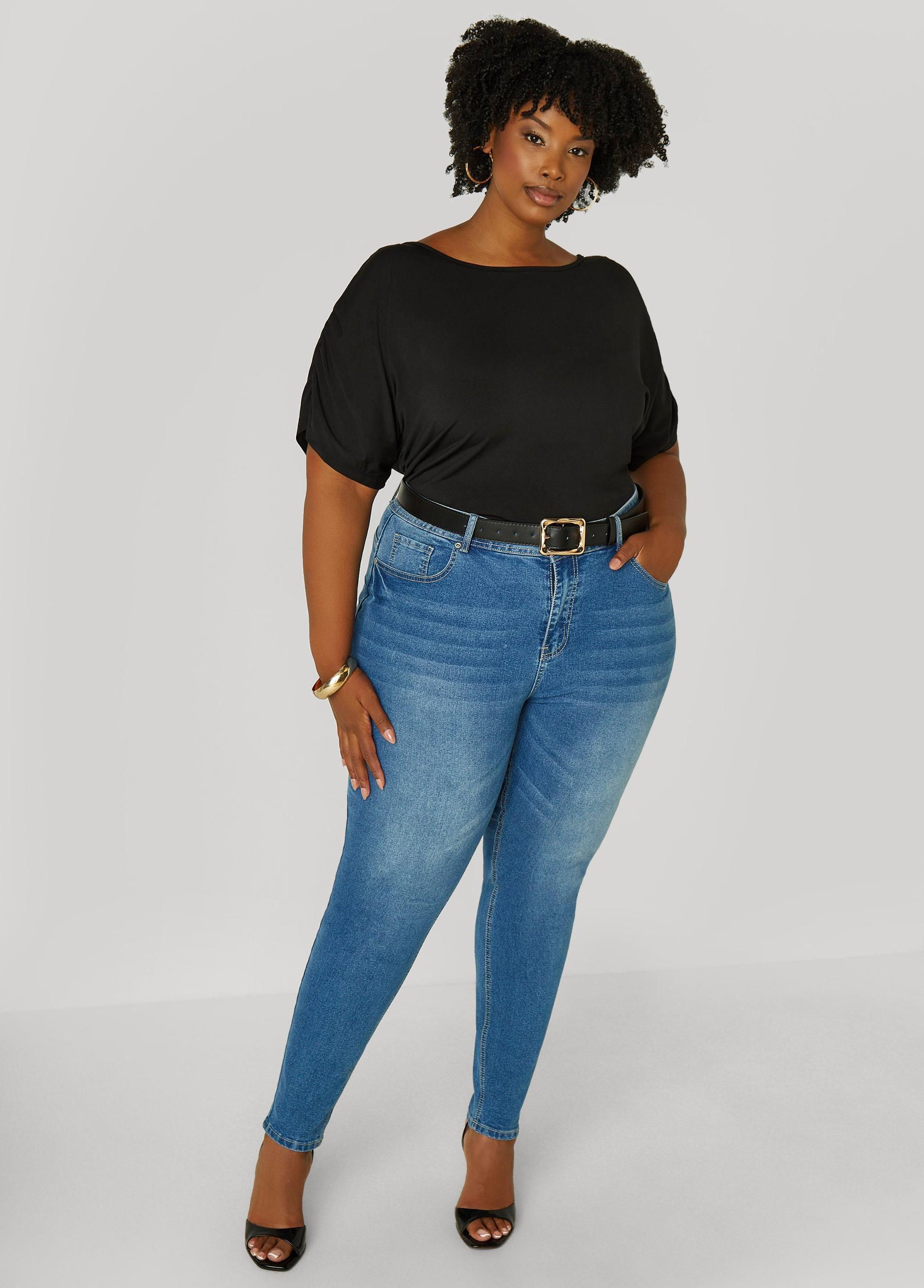 Ruched Stretch Knit Top Product Image