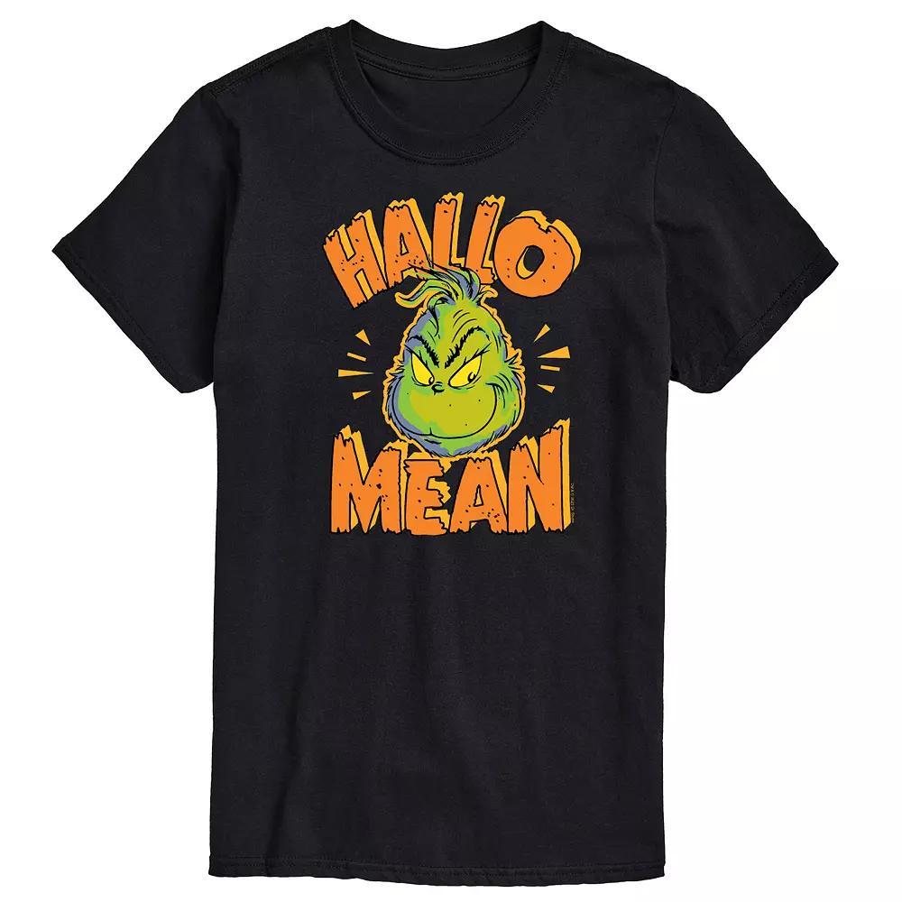 Mens Dr. Seuss Grinch Hallo Mean Graphic Tee Product Image