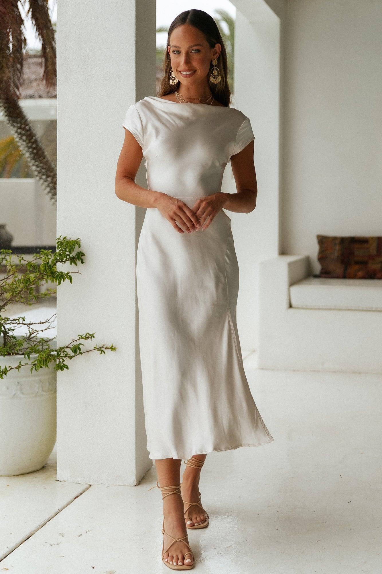 One Last Song Maxi Dress Champagne Product Image