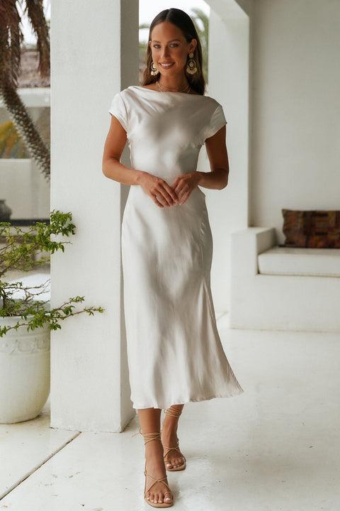 One Last Song Maxi Dress Champagne Product Image