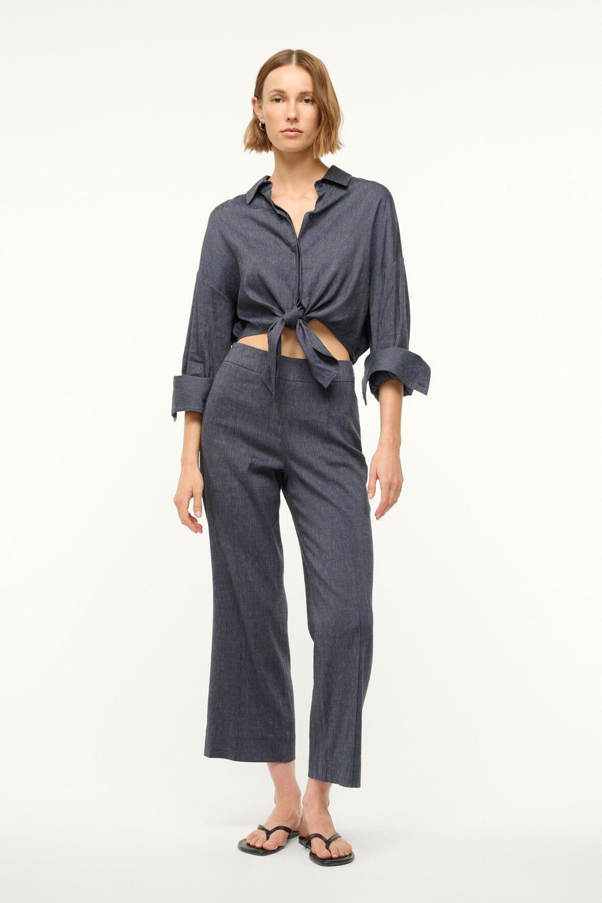 LISA LINEN TOP | CHAMBRAY Product Image