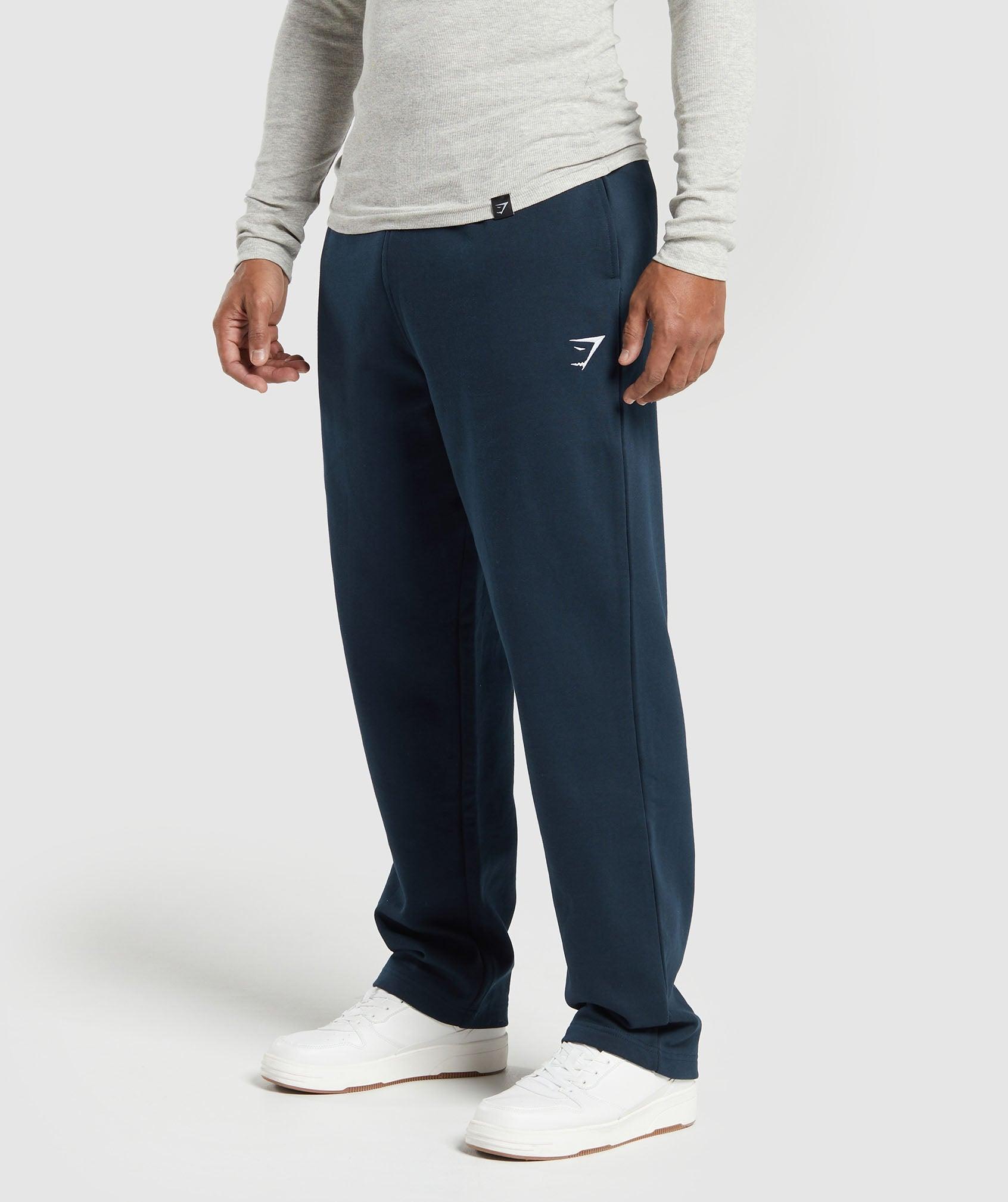 Gymshark Crest Straight Leg Joggers - Navy Male Product Image