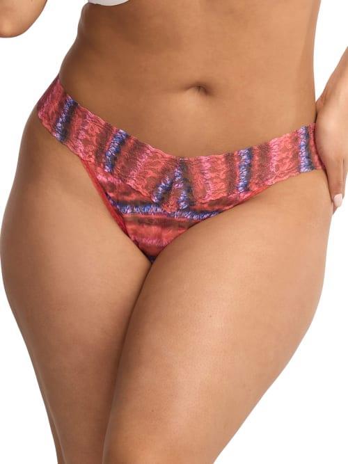 Printed Original-Rise Signature Lace Thong Product Image