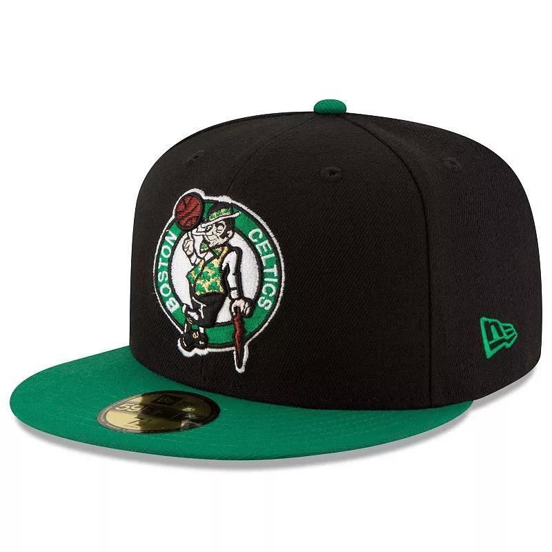 Mens New Era /Green Boston Celtics Official Team Color 2Tone 59FIFTY Fitted Hat Product Image